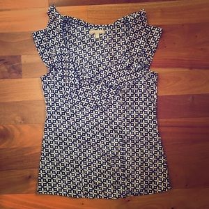 Banana Republic Cap Sleeve Ruffle Top